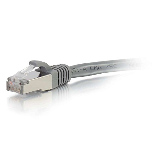 C2G 00780 Cat6 Cable - Snagless Shielded Ethernet Network Patch Cable, Gray (7 Feet, 2.13 Meters)