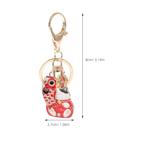 Porte-clés chat double urne souvenir funéraire animaux rouge
