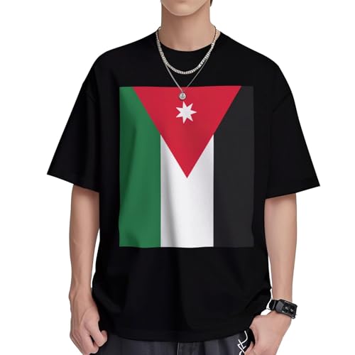 T-shirt jordanien femme en coton ample à col rond