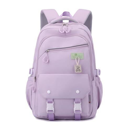 Kids Backpack for Girls Boys School Bag Kids Back Pack Multi-Pocket Bookbag, A03-Purple