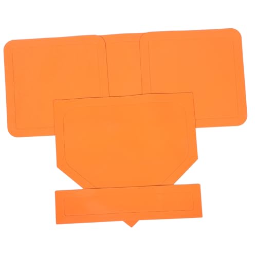 Bases de baseball et softball en caoutchouc | 5 Plaques antidérapantes orange de terrain
