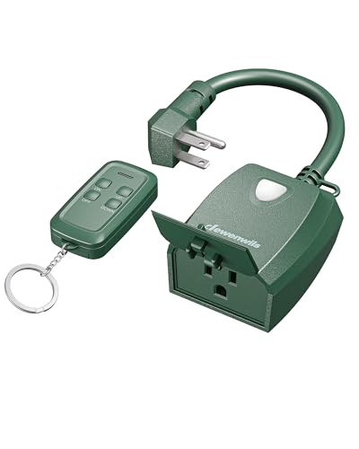 DEWENWILS Outdoor Dimmer for String Lights, Remote Dimmer Switch, Weatherproof Dimmer Plug, 100FT Range, Compatible with Dimmable LED/Tungsten Bulbs