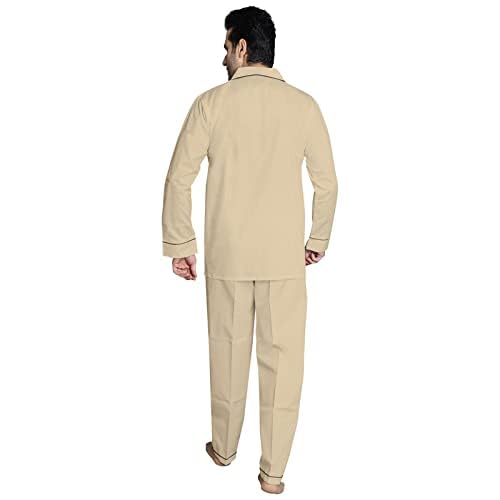Image of Men's Cotton Solid Night Suit