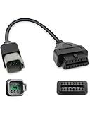 6Pin to 16Pin Motorcycle 6 Pin OBD Diagnostic Cable Adapter, CAN OBD2 OBDII Diagnostic Tool Fit for BRP Moto ATV UTV Motorcycle Bike Clut, Not fit for seadoo and Not for Jet Skis.