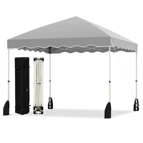 Tangkula 10x10 FT Pop Up Canopy, UPF50+ Easy Set up Instant