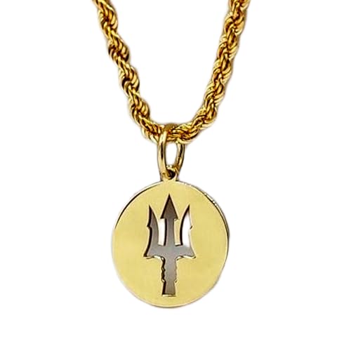 Collier trident de Poséidon LKBEADS en argent plaqué or, fini les bijoux ternes