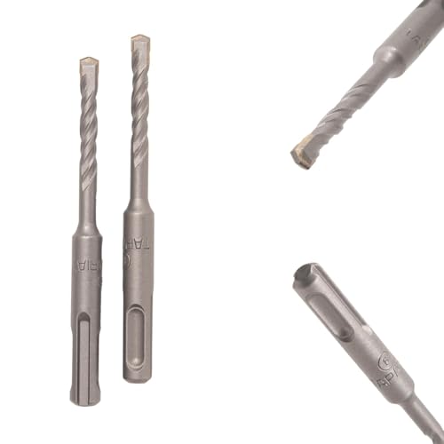 Image of TAPARIA 6 mm Flat Tip SDS Plus Hammer Drill Bit for Concrete Drilling (HDF 6110, 6x50x110 mm, Pack of 2)-Spiral Flute Type-Home, DIY, Professional Brick, Wall, Masonary-Drilling