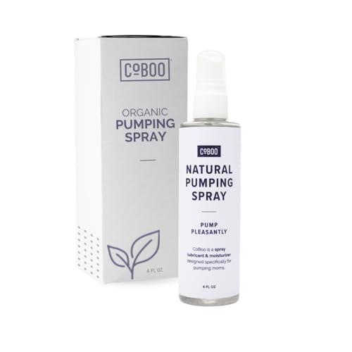 Image of CoBoo Breast Pump Flange Spray | Helps Sore Nipples & Clogged Milk Ducts | Skin Lubricant for Breast Pumping | Apply Pumping Spray Directly to Shields | Vegan & Lanolin Free | (4 Fl Oz)