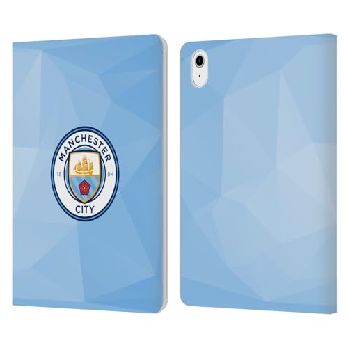 Étui Portefeuille Cuir iPad Air 11 Finition Géométrique Manchester City FC Bleu