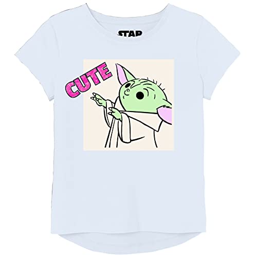 STAR WARS Baby Yoda Girls Glitter Graphic T-Shirts, 2-Pack, Sizes 4-18 - The Mandalorian The Child Bassinet Portrait3