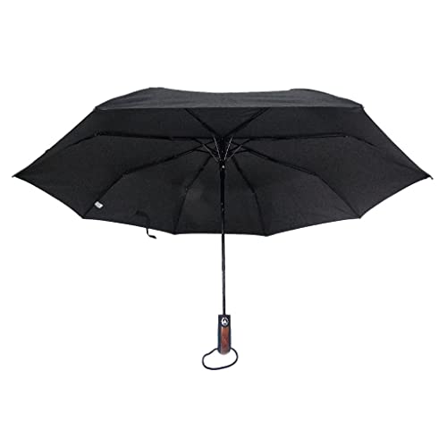 Sombrinha Guarda-Chuva Dobrável Semi Automático Masculina Negócios Preto