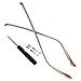 OSALADI 2 Pairs Glasses Accessories Metallic Glasses Eyeglasses Replacement Temple Glasses Hinge Repair Kit Eyeglasses Legs Replacement Eyeglasses Arms Replacement Metal Legs Single Tooth