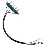 Dunstabzugshauben-Schalterknopf 5-Tasten-Bedienfeld mit Licht und Schloss, PC-Material Ersatzteil für Küchenlüftungssysteme, 12 cm Lochabstand, 40 cm Kabellänge