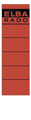 Preisvergleich Produktbild Elba 04617-RO Rückenschild kurz selbstklebend rot 19X5,9cm 10Stück