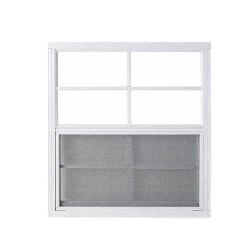 24" x 27" White Flush Mount Window, Great for Sheds, Playhouses, Barns, and Garages!