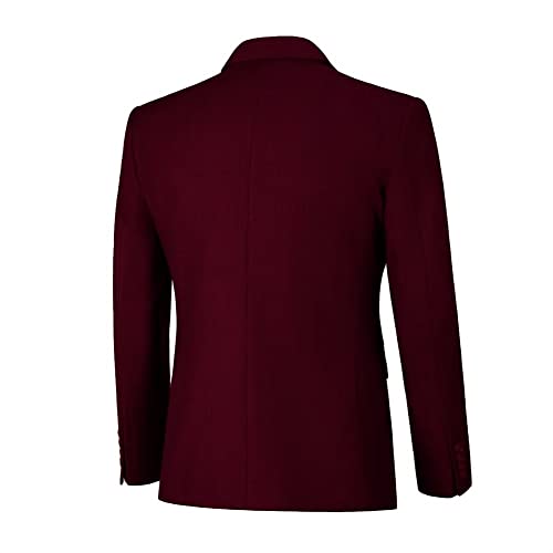Image of Men's Slim Fit 3 Piece Suit Two Button Business Wedding Dress Tux Suit Set Jacket Vest Pants with Tie
