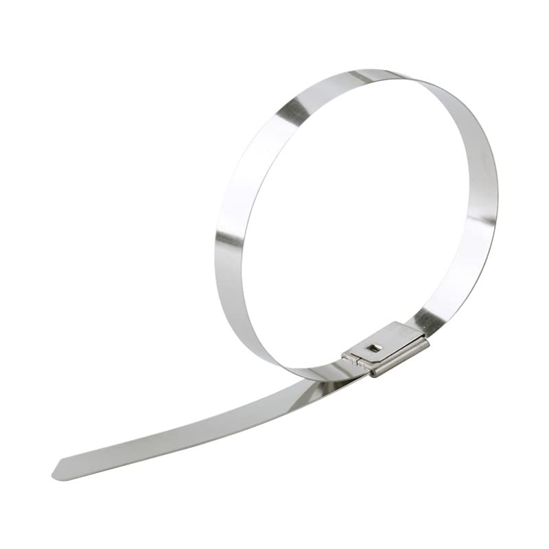 opaski zaciskowe, Około 10 sztuk samoblokujących metalowych opasek zaciskowych 7,9 mm wielofunkcyjnych ze stali nierdzewnej 304(200mm)