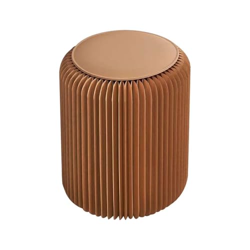 Tabouret pliable en nid d'abeille marron pour table d'appoint et banc