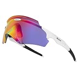 SCVCN Fahrradbrille Sonnenbrille Sportbrille für Männer Frauen Radfahren MTB Radbrille Radfahrerbrille Laufen Volleyball Tennis Autofahren Angeln Softball Bergsteigen Golf Wandern 06