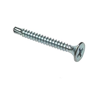 ZUA Self Drilling Screw 1 1/2 inch (38mm) Flat Head Pack of 50 Pieces.