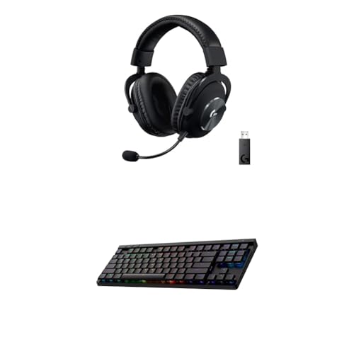 Logitech G Pro X Lightspeed Wireless Gaming Headset + G515 TKL Wireless Gaming Keyboard Bundle (Tactile) - Black