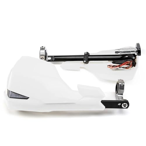 Protège-mains guidon universels moto blanc avec bouclier protection