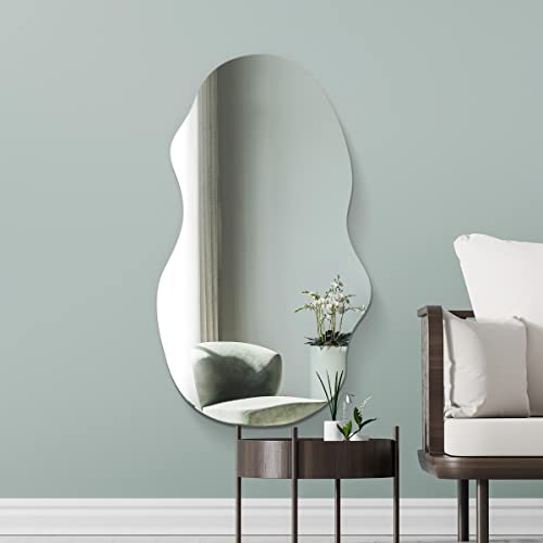 MirrorOutlet The Lacuna - Frameless Modern Full Length Arched Lea...