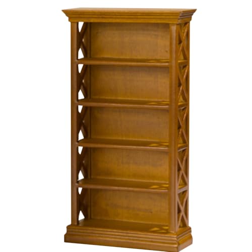 Toyvian Miniature Bookshelf Dollhouse Furniture 6.02 X 3.03 X 1.22 in Mini House Cabinet for Book Mini House Decor Display and Craft Projects