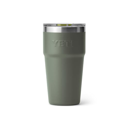 Image of YETI Rambler 20 oz Stackable Tumbler, Stainless Steel, Vacuum Insulated with MagSlider Lid