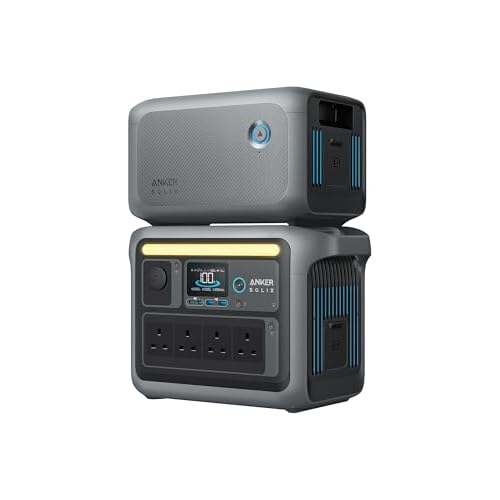 Anker SOLIX C1000 Portable Power Station and BP1000 Expansion Battery, 1800W Solar Generator, Full Charge in 58 Min, 2112Wh LiFePO4 Battery for Outdoor Camping and Home Backup (Optional Sola