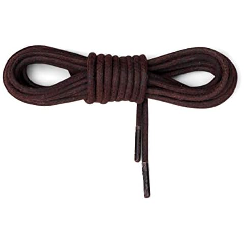 Benchmark Waxed Kevlar Boot Laces - Made in USA - Heavy Duty 100% Spun Kevlar Shoe Laces for Work or Hiking - 1 Pair (81 Inches, Dark Brown) Cover
