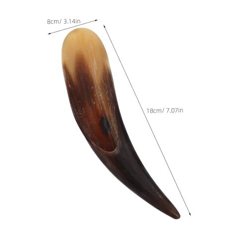 Palo de masaje de cuerno de buey natural pack de 2 piezas pulido a mano para el cuidado facial 2