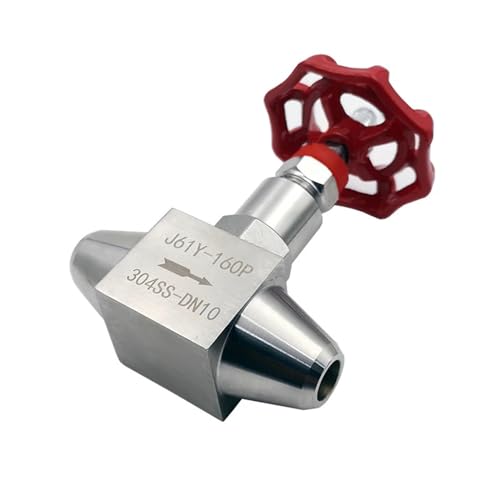 DN6 DN10 DN15 DN20 Stainless Steel Needle Valve J61Y-160P Welded Pressure Globe Valve 1Pcs(Size:3/4