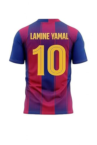 Image of Soccer Official New Barce Lamine Yamal 19 Home Away Third Club Kit Football Jersey with Shorts for (Kids,Men & Boys)