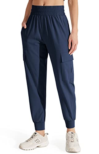 Libin Women's High Waisted Cargo Joggers Lightweight Hiking Pants Quick Dry Athletic Workout Travel Pants With Pockets Casual Clothes Navy Blue,Xxl #TOP8