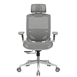 COUGAR Speeder Ergonomischer Gaming-Stuhl, Chenille-Mesh, verstellbare Kopfstütze, verstellbare Rückenlehne, Lendenwirbelstütze, Fußstütze (nur für Speeder) (Speeder One, weiß)
