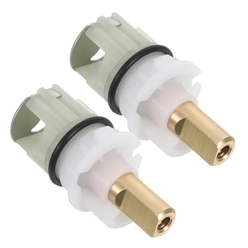HOMSFOU 2 Piezas kit de núcleo de válvula de grifo Piezas de reparación de grifos White