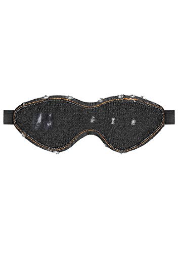 Shots Ouch! Denim - Eye Mask Roughend Denim Style - Black - Afbeelding 6