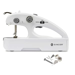 Singer 01774 Stitch Quick + (Two Thread) Hand Held Mending Machine, Plastic, White