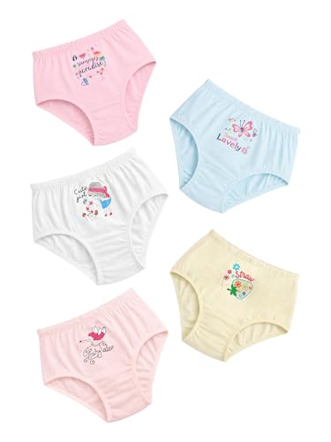 Image of BODYCARE KIDS Girls Panty Ultrasoft Underwear 100% Cotton Soft Comfortable | Skin Friendly | Innerwear Pack of 5-Assorted
