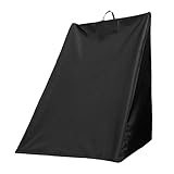 Garden Hose Reel Cover, Outdoor Portable Waterproof Dustproof Garden Free Standing Water Hose Reel Protective Cover for Veranda Patio furniture Rolling Hose Cart, Wire Patio Line Protector (Black)