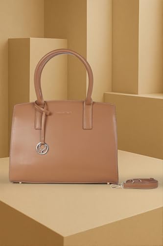 Image of Allen Solly Women's Large Tote Shoulder Bag | Vegan Leather | Textured Finish | Lightweight & Durable | Everyday Use