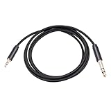 Compatibilité : le câble audio stéréo TRS de 1 m/2 m/300 cm de 5 mm vers 6,35 mm est conçu pour connecter votre ordinateur portable, lecteur MP3, téléphone mobile ou tout appareil avec un auxiliaire standard de 3,5 mm aux consoles de mixage, et aux équipements de cinéma maison.