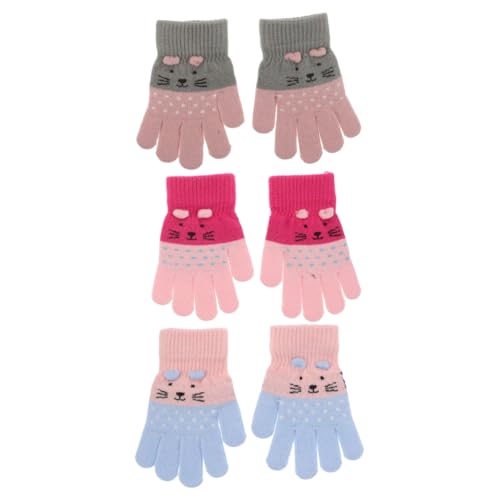Guantes calientes de invierno para niñas elásticos que evitan manos frías al jugar
