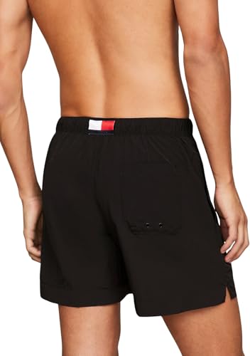 Tommy Hilfiger Herren Badeshorts Medium Drawstring Mittellang, Schwarz (Black), M