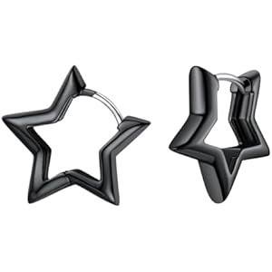 FindChic Hypoallergenic Small Star/Heart/Spike/Square Huggie Earrings for Women 14K Gold/Platinum Plated Cute Hoop Earrings Jewelry Gift for Her, with Gift Box