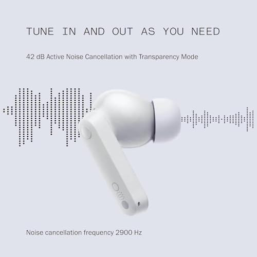 Image of CMFF Buds with 61 dB ANC, Ultra Bass Technology & Upto 51 Hours of Battery Life Bluetooth Headset,4HD Mics,USB-C,13mm Drivers,Easy Use for iPhone,Apple Compatible (White)