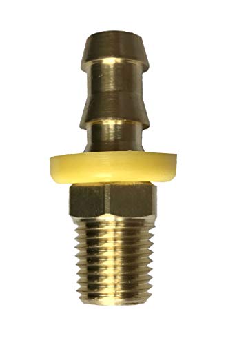 Sky-W Easy Lock Hose Brass Fittings,Push-On Connector, Hose Barb To Male Pipe (5, 3/8" Hose Id X 1/4" Male Npt) #TOP1
