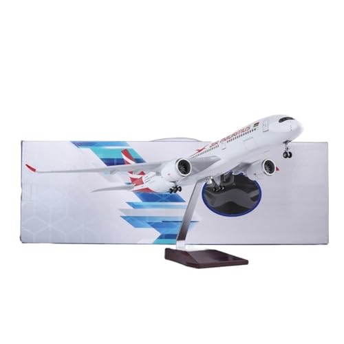 Modèle d'avion Air Mauritius Airbus 350 en alliage 1/142 de 47 cm avec lumière