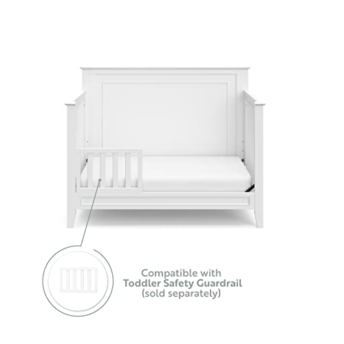 Storkcraft 04523-201 Solstice 5-In-1 Convertible Crib (White) – Greenguard Gold Certified, Converts To Toddler Bed And Full-Size Bed thumb #6
